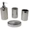 Blue Donuts Elegant Bathroom Accessories Set, Silver, Ceramic, 4 Piece BD3550360 - alternate 1